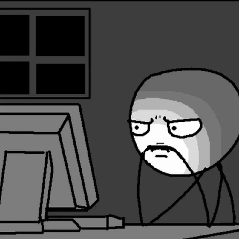 игрок задумался перед монитором