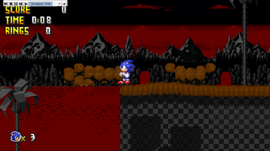 Hill zone in progress Maybe I change green hill background - Sonic.EXE The  Black Bloody Round 1 by SMF1 Studios