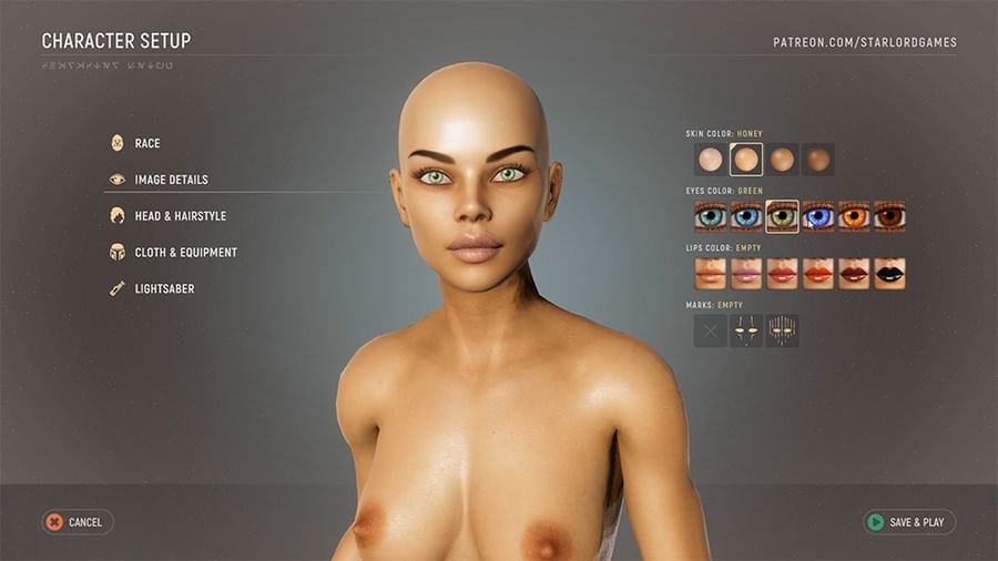 New character customization window and opportunity. 
