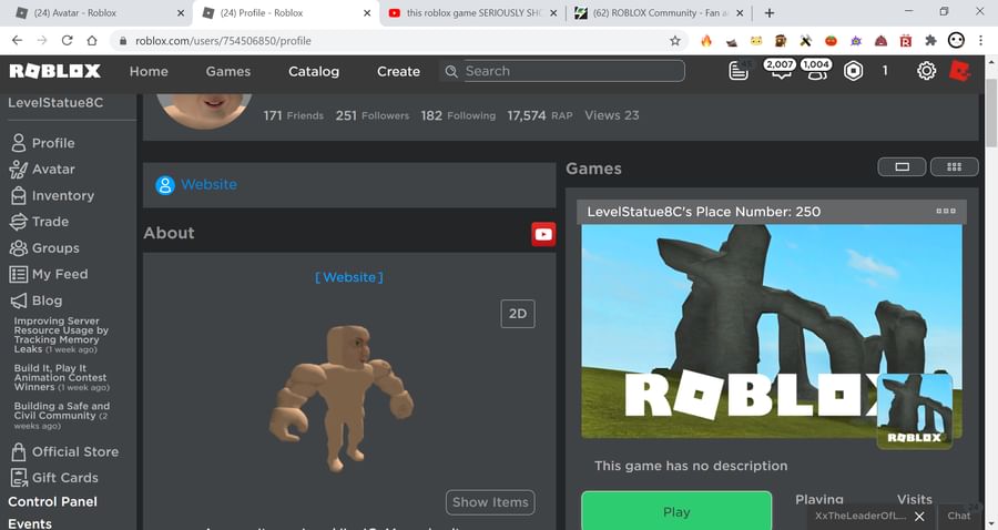 New Posts In Avatar Roblox Community On Game Jolt - 17 best roblox images play roblox roblox memes games roblox