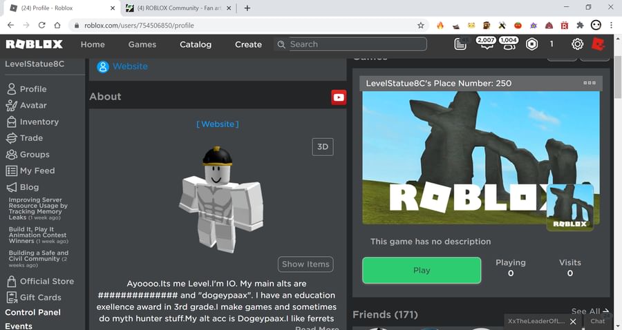 New Posts In Avatar Roblox Community On Game Jolt - avatar m roblox