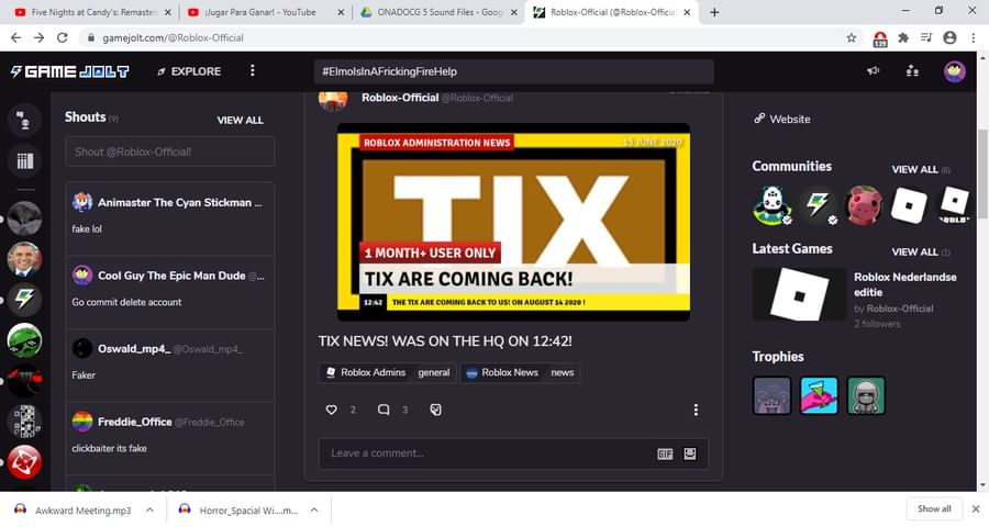 Docg Productions On Game Jolt Ewwwww Your Spreading Fake Roblox News Roblox Official I M Lmao A - fake roblox