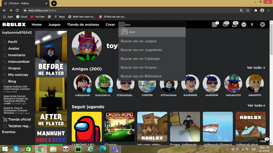 Inicio - Roblox