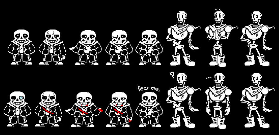 Bobby Boneman 🎗 on X: Horrortale Sans Battle Sprites 2021   / X