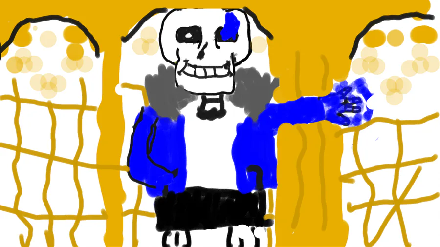 sans fight but frisk is good at the game - Drawception