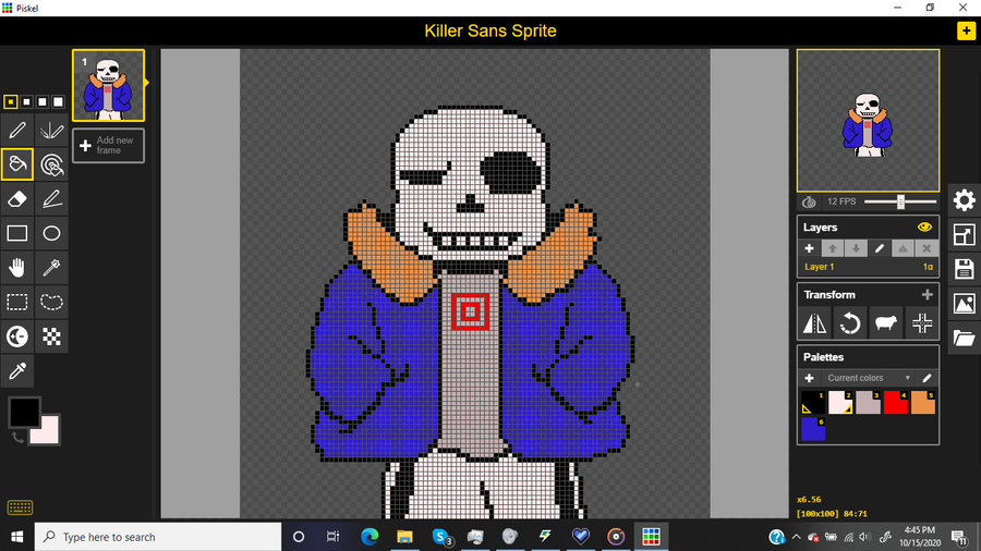 WatƐr on Game Jolt: Killer Sans Sprite