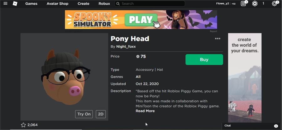 𝔉𝔩𝔬𝔴𝔢𝔶 𝔗𝔥𝔢 𝔉𝔩𝔬𝔴𝔢𝔯 On Game Jolt Get All Happy Bc Pony Head It S On Roblox Now Buy Now If U Wa - all bc hats in roblox