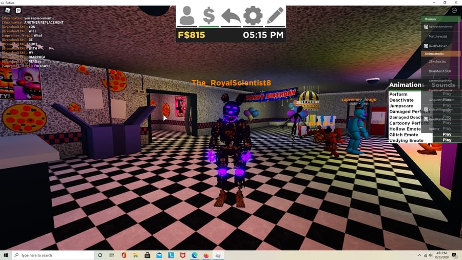 New Posts In Creations Roblox Community On Game Jolt - fnaf game update roblox