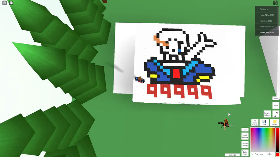 Papyrus Pixel Grid  Undertale pixel art, Pixel art grid, Minecraft pixel  art