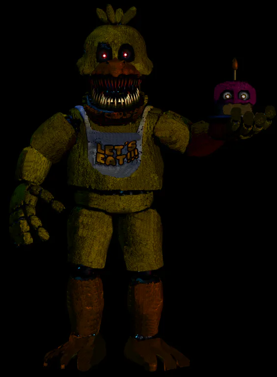 fixed nightmare Chica,turned out better than i expected,the only weird  part is her feet. : r/fivenightsatfreddys