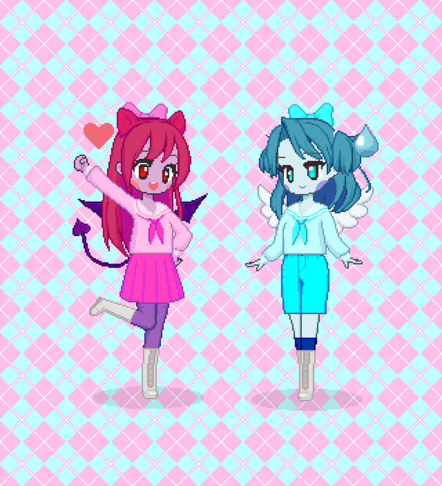 SprunkiYomida on Game Jolt: "Fenna and Fenny on Cindy's dress  up"