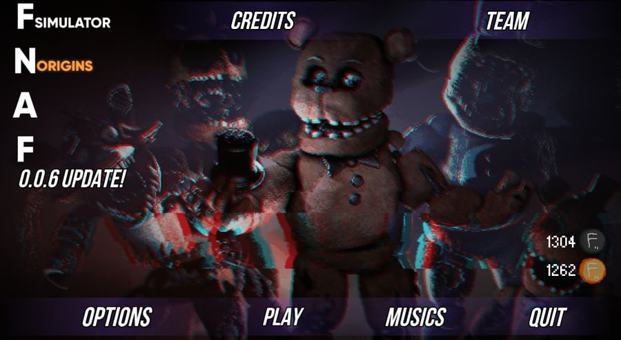 Fnaf simulator origins коды