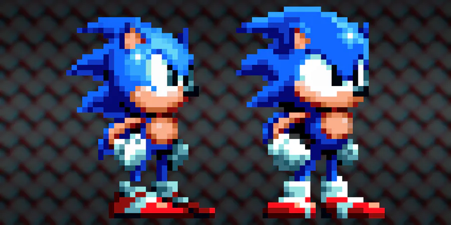 Pixilart - NEW SONIC SPRITE by Silly-Wolf