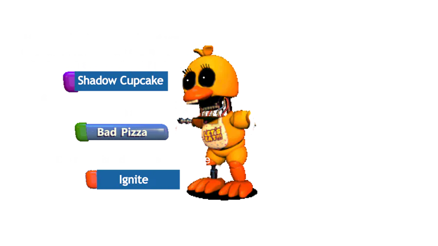 Classic FNaF 2 Withered Chica in FNaF World! W.i.p! (Mod) 