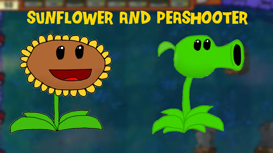 Plants Vs Zombies Sunflower Peashooter