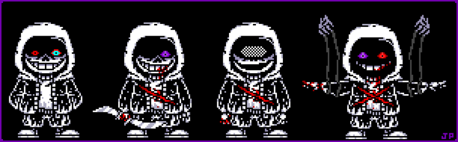 Dusttale Sans Sprite by ZekeNG on Newgrounds