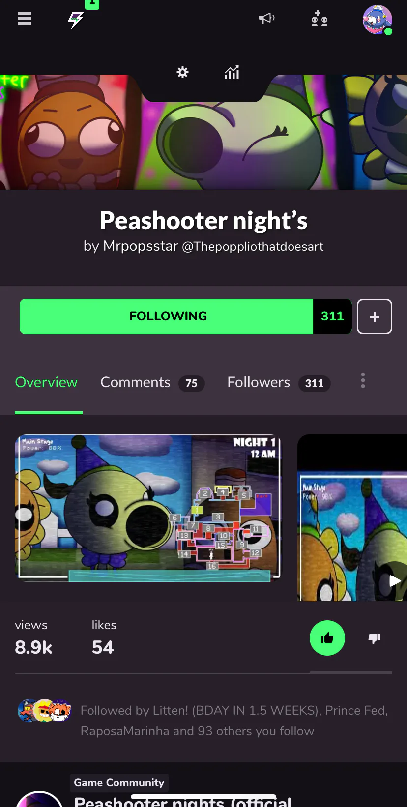 🌱Peashooter Nights 🌕 by Mrpopsstar - Game Jolt