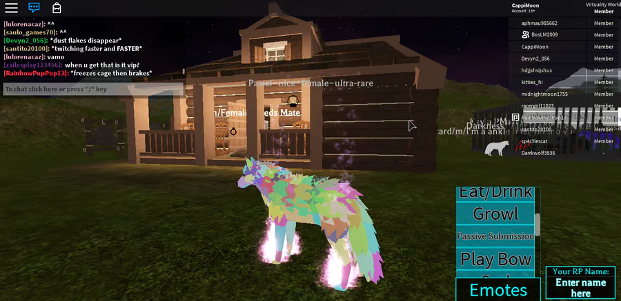 I think my game got corrupted by lag (Roblox horse world wolf morph  screenshot) : r/gameglitches