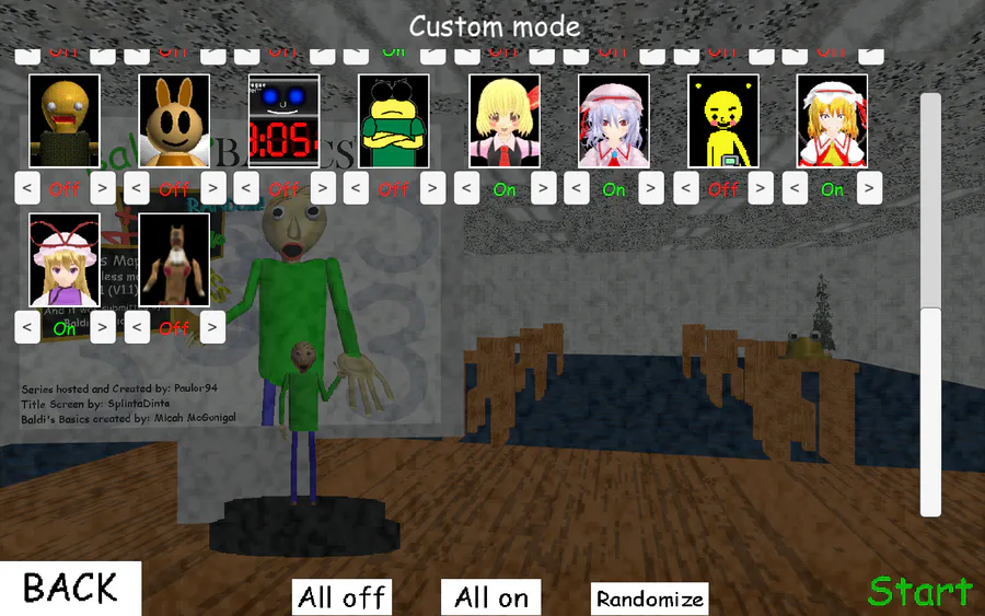 Baldi's basic custom mode (A Baldi's basic mod) by Paulor_94 - Game Jolt