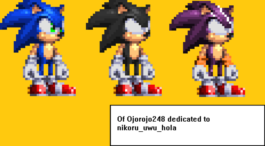 Imagem: Dark Sonic Sprite, Pixel Art Maker