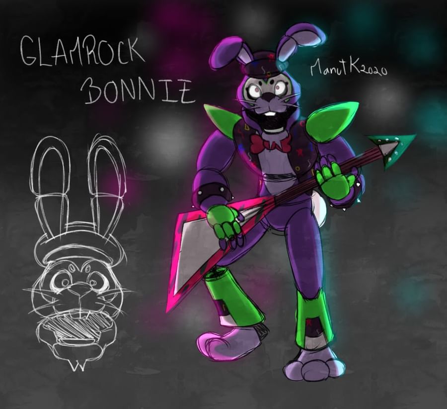 I remembered some concept arts of fanmade Glamrock animatronics (Bonnie and...