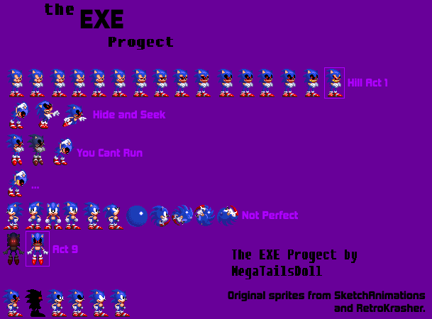 Need a Sonic.exe sprite sheet? i prob got it (Download in Desc) 