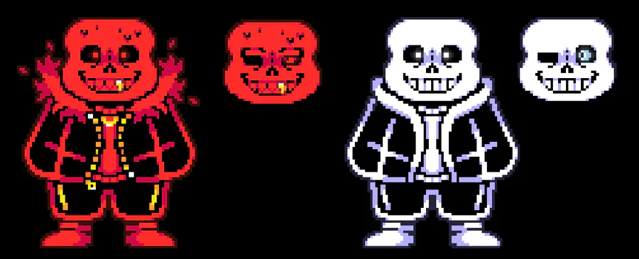 DTLG (hardmode) Sans - battle sprite (official) by sotwound on