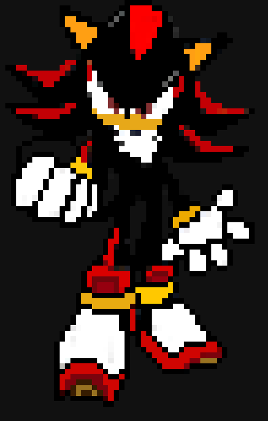 Shadow sonic pixel art