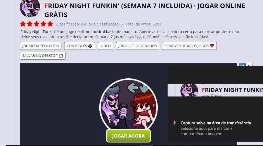 Jogo · Friday Night Funkin' (SEMANA 7 INCLUIDA) · Jogar Online Grátis