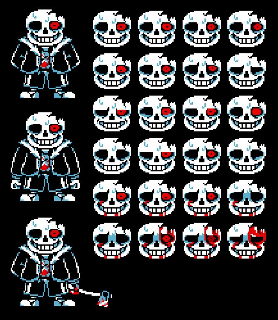 Undertale Sans Battle Sprites - Pixel Art Undertale Sans