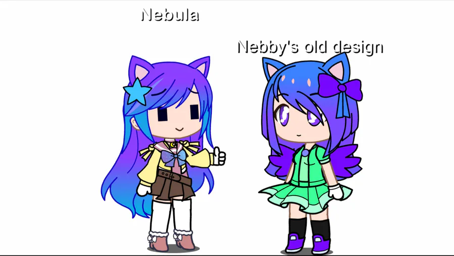 Redesigned my ocs for gacha nebula. So happy to finally have moving eyes!!!  : r/GachaClub