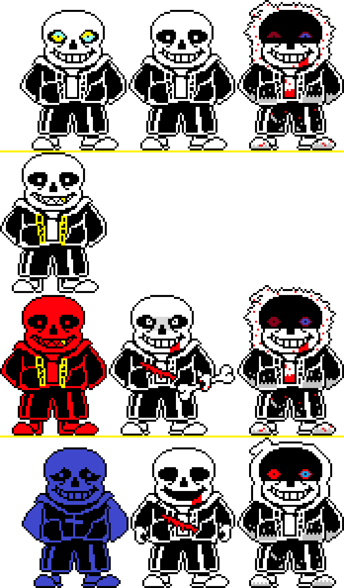 AlechaNine on Game Jolt: ///The Murderer Trio! / Horror!Sans (HorrorTale)  / Dust!Sans (DustT