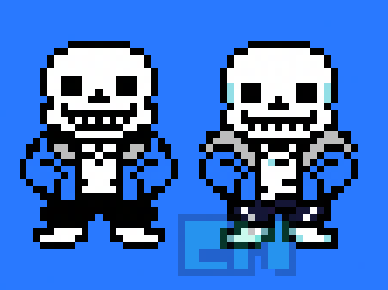 Pixilart - Sans Overworld sprite remastered by RJW3009