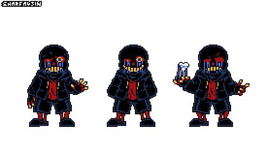 Pixilart - Error! Sans battle sprite by UpchucGamez