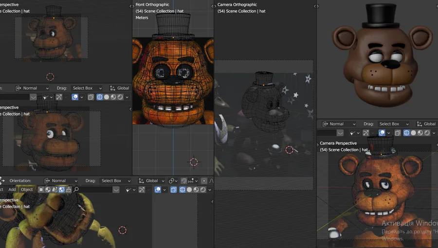 OBJ file 6 animatronics fnaf security breach 🎨・3D print design