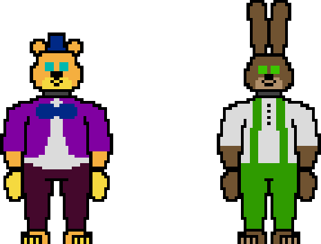 Fredbear ucn accurate pixel art