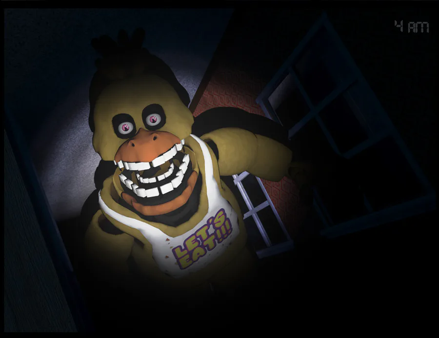 Fredbear after the bite of 1983/1987 came to visit me (FNaF 4 Mods) 