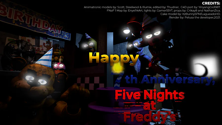 C4D, FNAF, Pirate Cove by YinyangGio1987