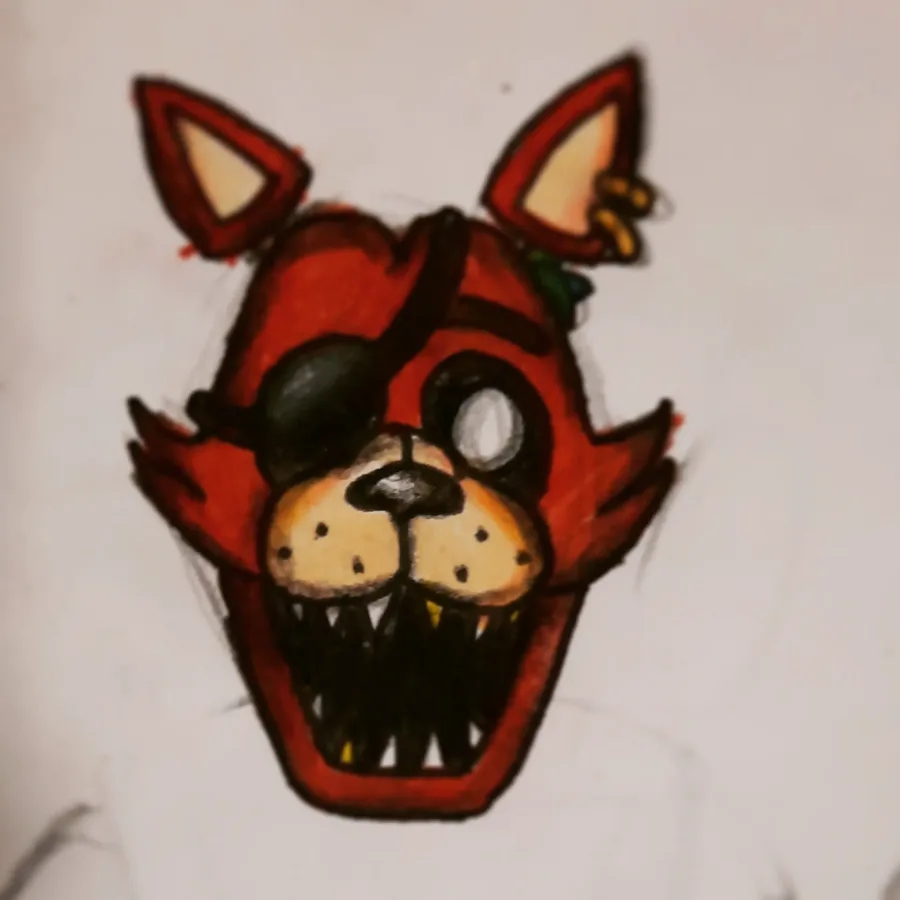 How to draw withered Foxy from Five Nights at Freddy's 2 FNAF 2 drawing  lesson preview
