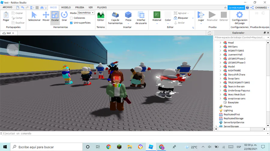 Roblox Studio Model Making - Killer Sans 