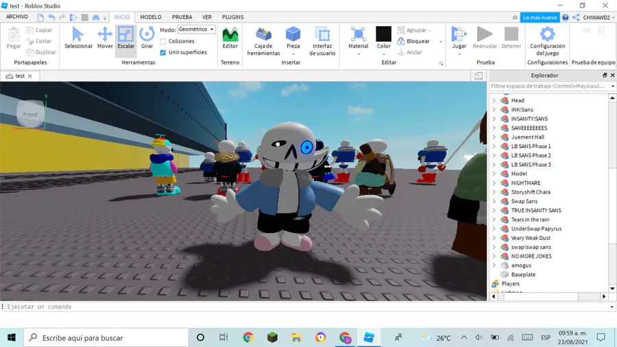 Roblox Studio Model Making - Killer Sans 