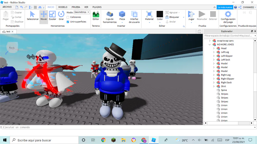 Roblox Studio Model Making - Killer Sans 