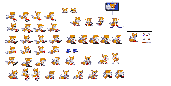 Tails Sprite Sheet Sonic Jump - Sonic Advance Tails Sprites, HD