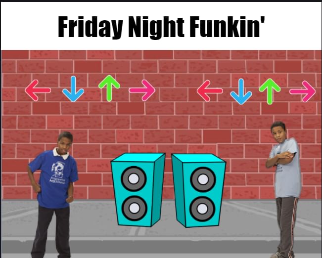 Включи night funkin. Friday Night Funkin колонки. Friday Night Funkin сцена. Колонка из Фрайдей Найт Фанкин.