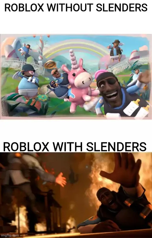 roblox slender Meme Generator - Imgflip