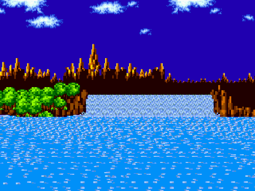 Moving Green Hill Zone Background 