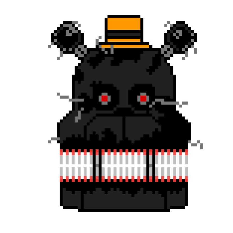 Five Nights at Freddys 4 - Nightmare Fredbear - Pixel art Art