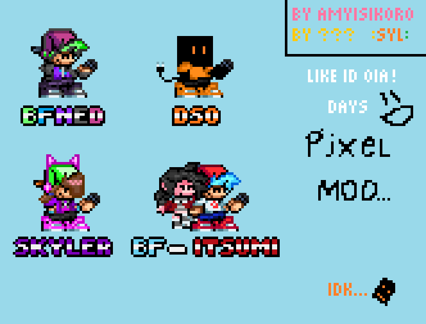 Pixel Majin Sprites [Friday Night Funkin'] [Mods]