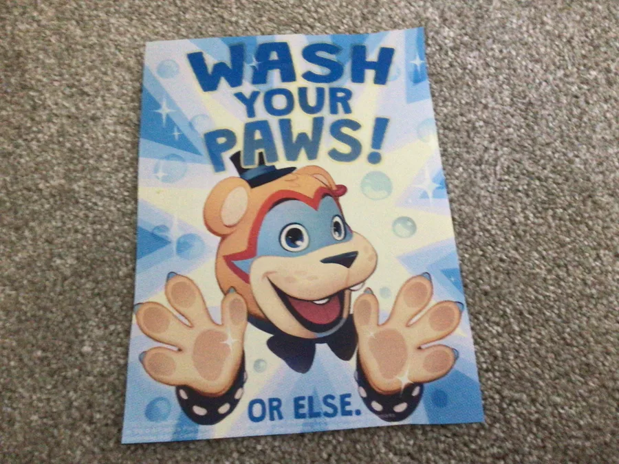 FNAF Security Breach Wash Your Paws In-game Poster Digital 