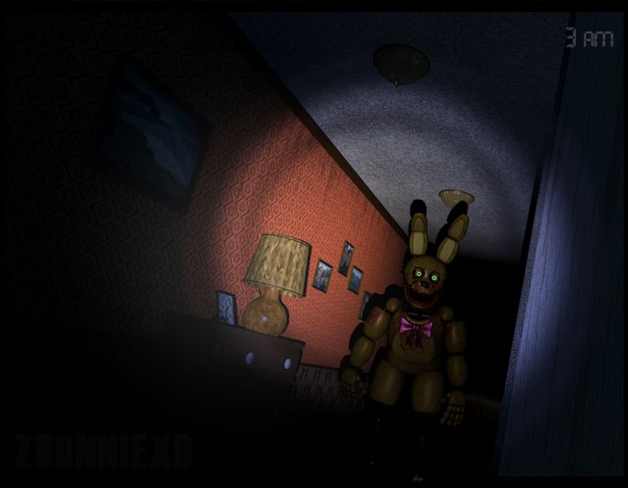 Spring Bonnie committed the bite of 1983 (FNaF 4 Mods) 